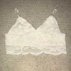 White crochet bralette